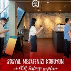 Sosyal mesafeni koru, PCR testini yaptır.