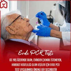 Evde PCR testi.
